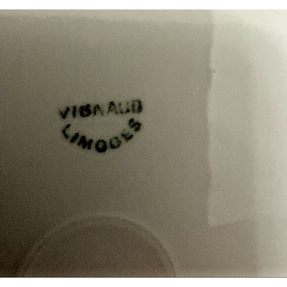 Vintage Vignaud Limoges (4) Bread Plates 7.5 “ White Gold Trim VIG64 France - Picture 6 of 6